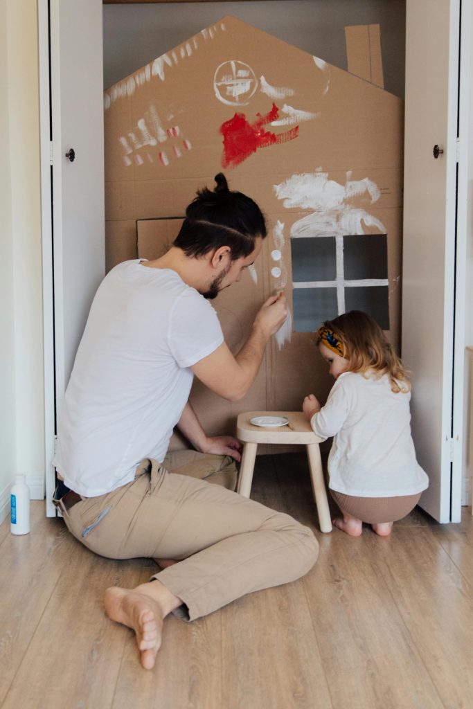 parent and child playing together